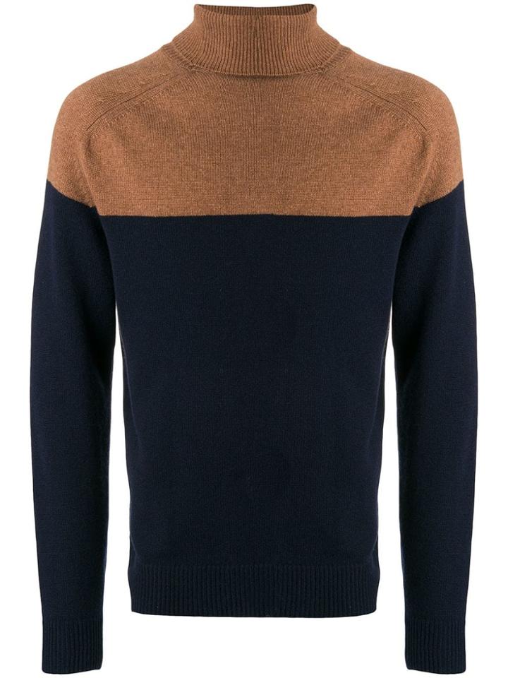 Eleventy Roll Neck Sweater - Blue