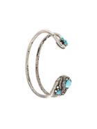 Eleventy Embellished Open Cuff - Metallic
