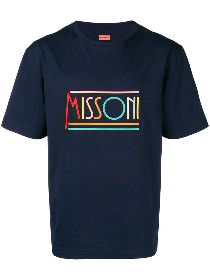 Missoni Mare Printed Logo T-shirt - Blue