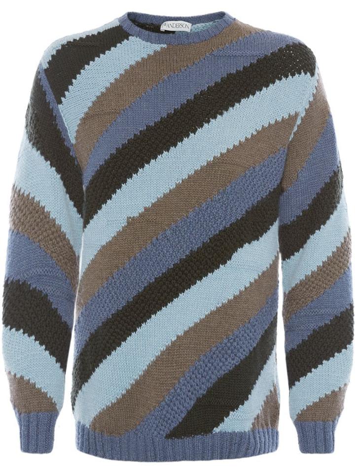 Jw Anderson Chunky Stripe Jumper - Blue