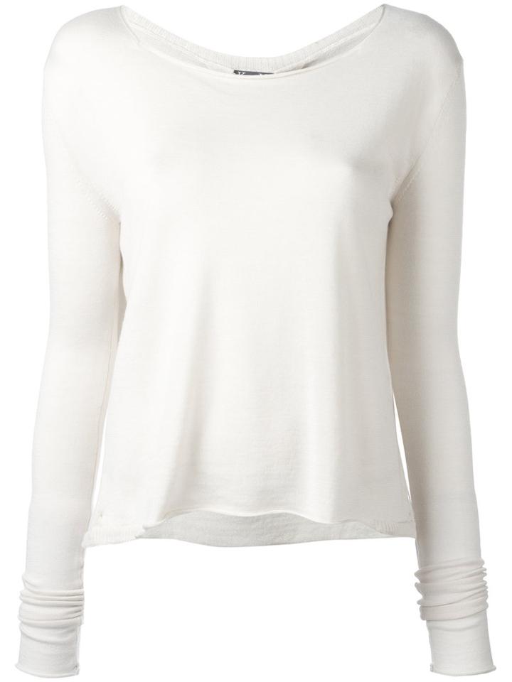 Kristensen Du Nord Scoop Neck Cropped Sweater, Women's, Size: 2, Nude/neutrals, Cotton/cashmere