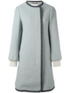 Chloé Slim Fit Coat, Women's, Size: 38, Green, Virgin Wool/polyamide/viscose/cotton