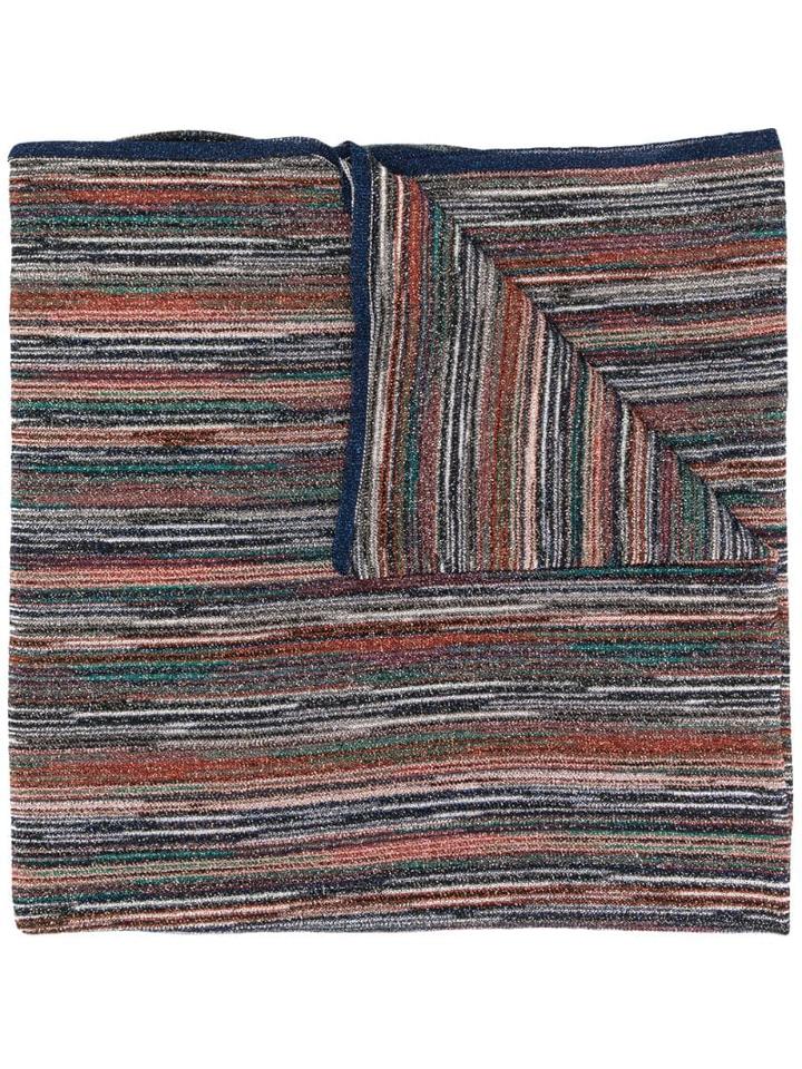 M Missoni Striped Print Scarf - Black