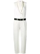 Brunello Cucinelli Belted Waist Jumpsuit - White