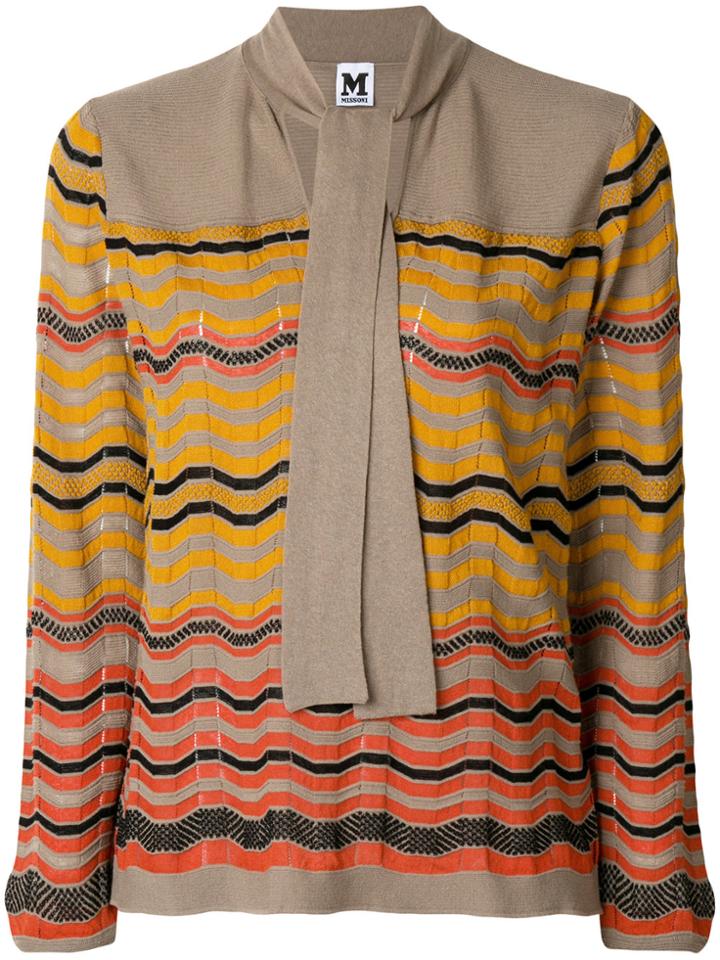 M Missoni Wave Print Knitted Top - Yellow & Orange