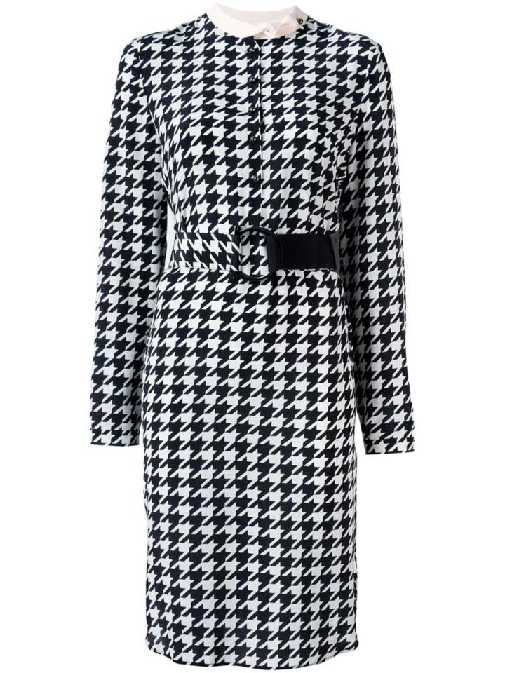 Salvatore Ferragamo Houndstooth Print Dress