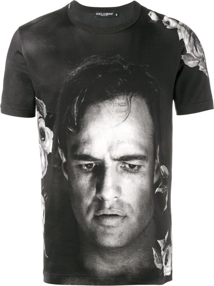 Dolce & Gabbana Marlon Brando Printed T-shirt - Black