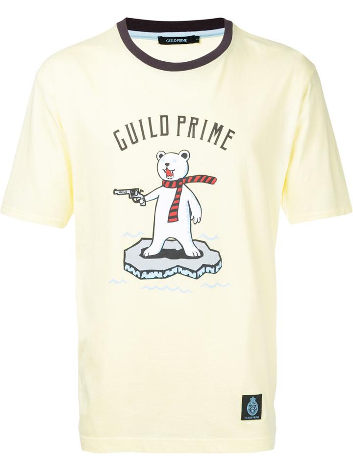 Guild Prime - Printed T-shirt - Men - Cotton - 3, Yellow/orange, Cotton