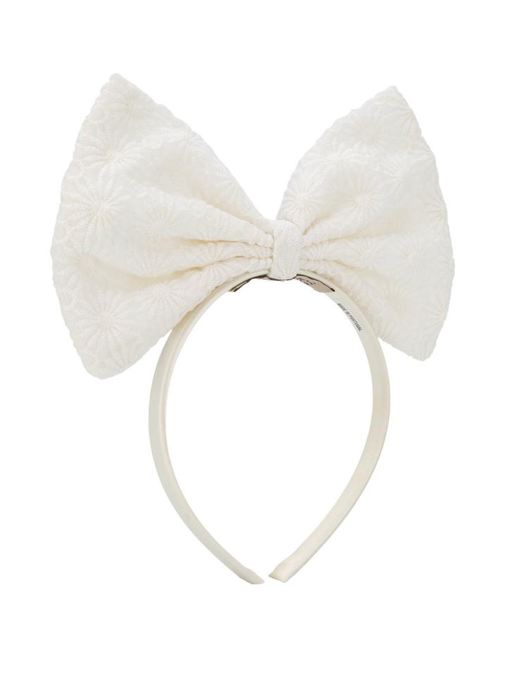 Hucklebones London - Giant Bow Hairband - Kids - Cotton/nylon/acetate - One Size, Nude/neutrals