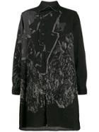 Yohji Yamamoto Painted Overcoat - Black