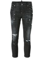 Dsquared2 Cool Girl Cropped Microstudded Jeans - Black