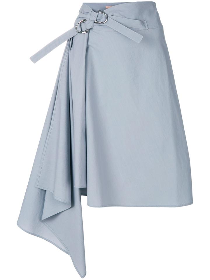 Drome Buckle Asymmetric Skirt - Grey