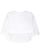 Shanshan Ruan Perforated Sleeve Blouse - White