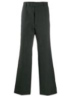 Prada Striped Straight-leg Trousers - Grey