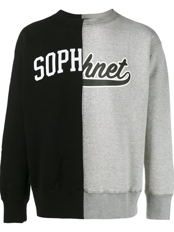Sophnet. Slip Logo Sweatshirt, Men's, Size: Xl, Grey, Cotton