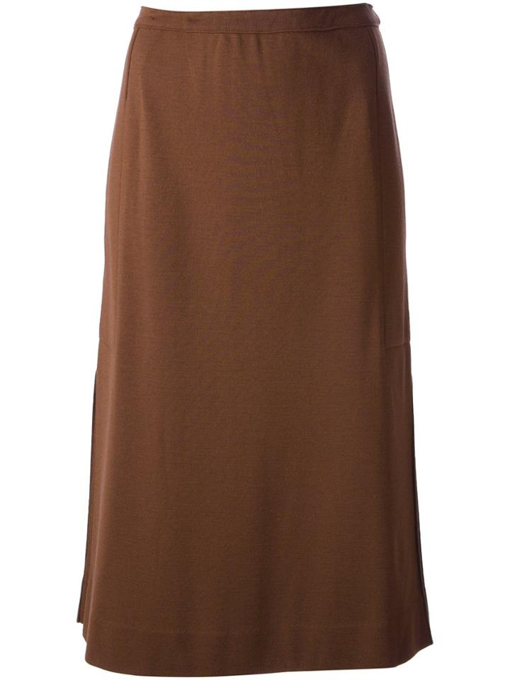Missoni Vintage Pleat Detail Skirt - Brown