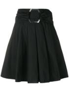 Philipp Plein Belted Pleated Skirt - Black