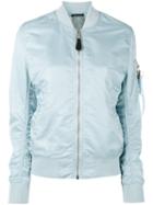 Alpha Industries - Arm Pocket Bomber Jacket - Women - Nylon - Xs, Blue, Nylon