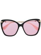 Gucci Eyewear Oversized Frame Sunglasses - Neutrals