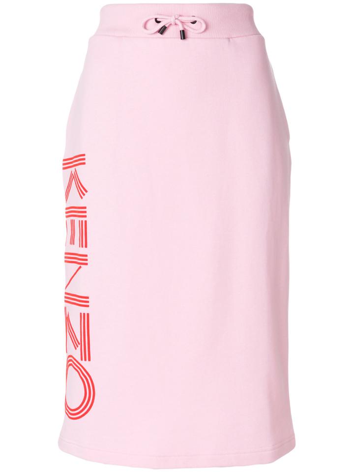 Kenzo Logo Print Skirt - Pink & Purple