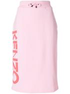 Kenzo Logo Print Skirt - Pink & Purple