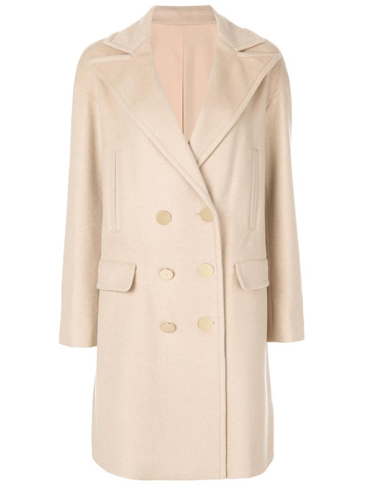 Giambattista Valli Double Breasted Coat - Nude & Neutrals