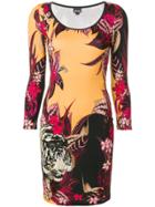 Just Cavalli Tiger Jungle Print Dress - Yellow & Orange