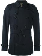 Burberry Kensington Belted Short Trenchcoat - Blue