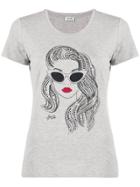 Liu Jo Woman Print T-shirt - Grey