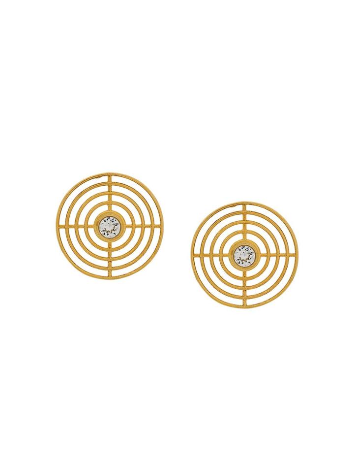 Charlotte Valkeniers Extra Large Coil Stud Earrings - Gold