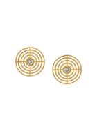 Charlotte Valkeniers Extra Large Coil Stud Earrings - Gold