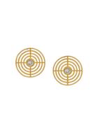 Charlotte Valkeniers Extra Large Coil Stud Earrings - Gold