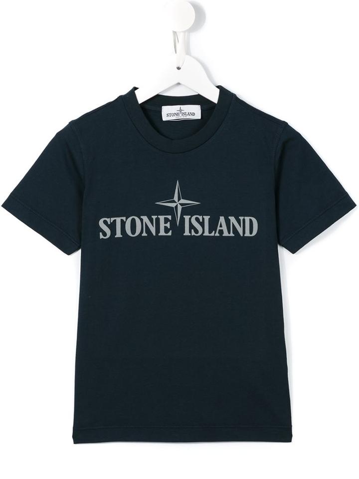 Stone Island Kids Logo T-shirt, Boy's, Size: 6 Yrs, Blue