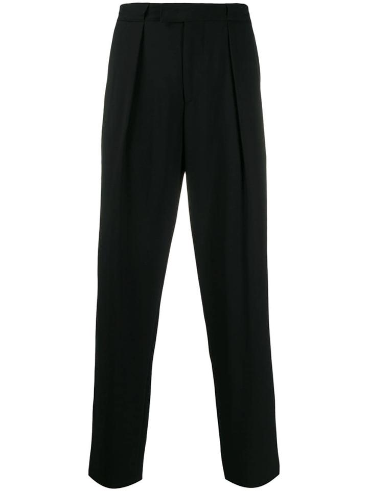 Giorgio Armani Pleated Detail Trousers - Black