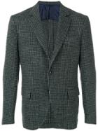 Mp Massimo Piombo Textured Gingham Blazer - Multicolour