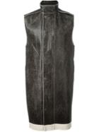 Rick Owens Sleeveless Coat, Men's, Size: 48, Black, Cotton/viscose/cupro