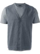 Z Zegna Slim Fit Overlay Button Down Vest T-shirt