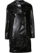 Simon Miller Double Breasted Coat, Women's, Size: 1, Black, Calf Leather