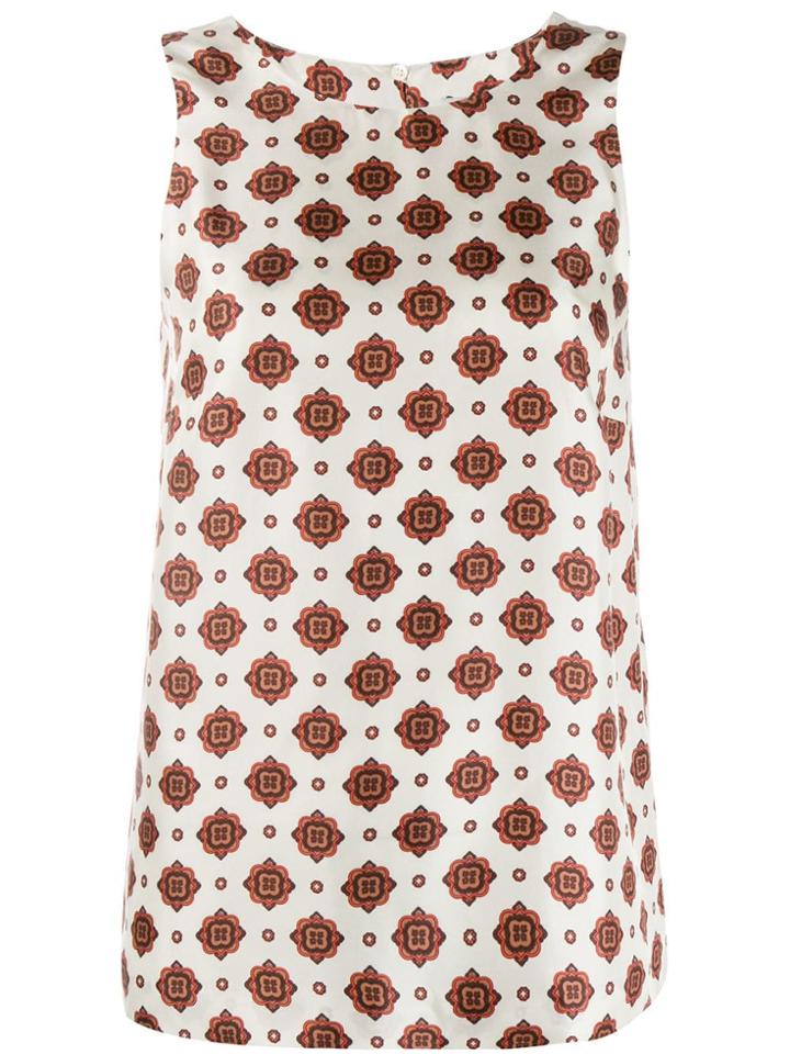 Alberto Biani Diamond Pattern Vest - White