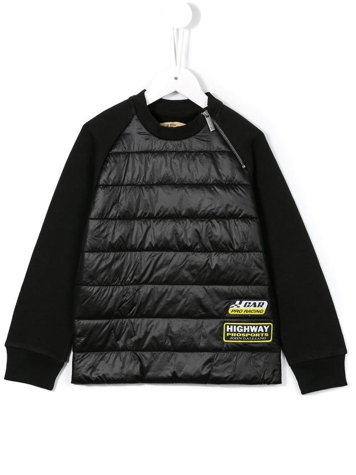 John Galliano Kids Padded Front Sweatshirt, Boy's, Size: 6 Yrs, Black