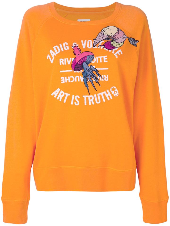 Zadig & Voltaire Upper Bis Blason Sweatshirt - Yellow & Orange