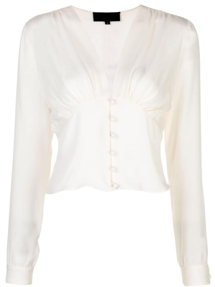 Nili Lotan Long-sleeve Fitted Blouse - White