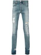 Unravel Project Distressed Skinny Jeans - Blue