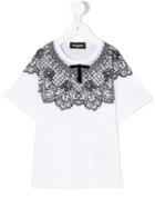 Dsquared2 Kids - Lace Detail T-shirt - Kids - Cotton - 12 Yrs, White