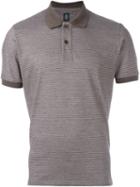 Eleventy Striped Polo Shirt, Men's, Size: S, Grey, Cotton