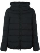 Herno Padded Coat, Women's, Size: 46, Black, Feather Down/polyamide/polyester/fluorofibra