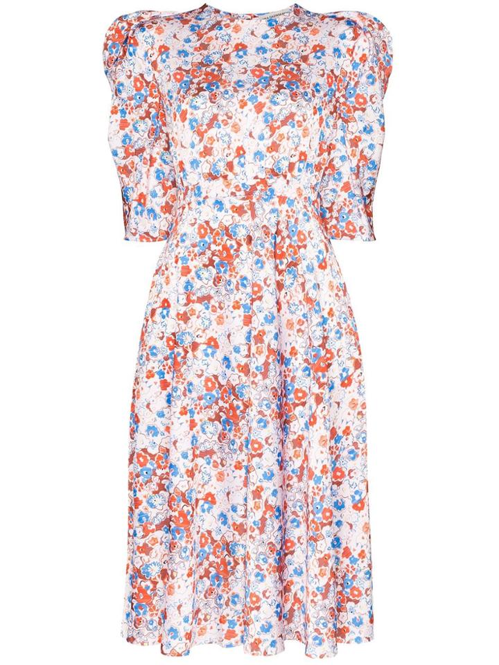 Vika Gazinskaya Floral Print Midi Dress - Multicoloured