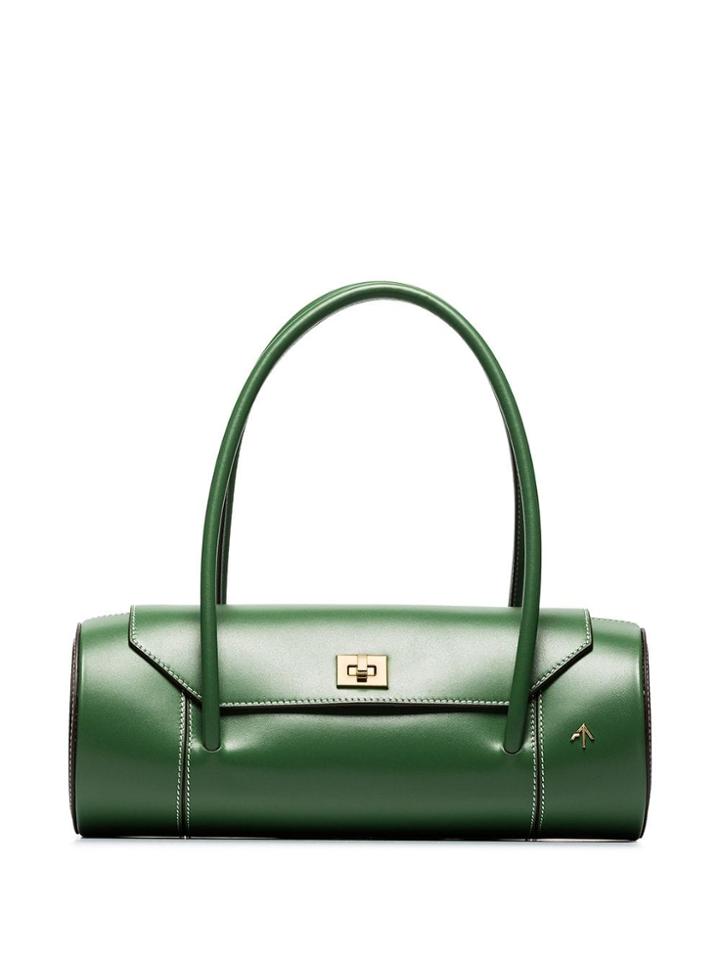 Manu Atelier London Cylindrical Shoulder Bag - Green