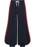 Gucci Technical Jersey Pants With Web - Blue