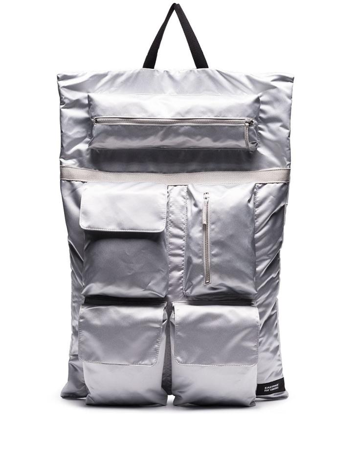 Eastpak Black And Silver Metallic X Eastpak Punk Poster Print Backpack